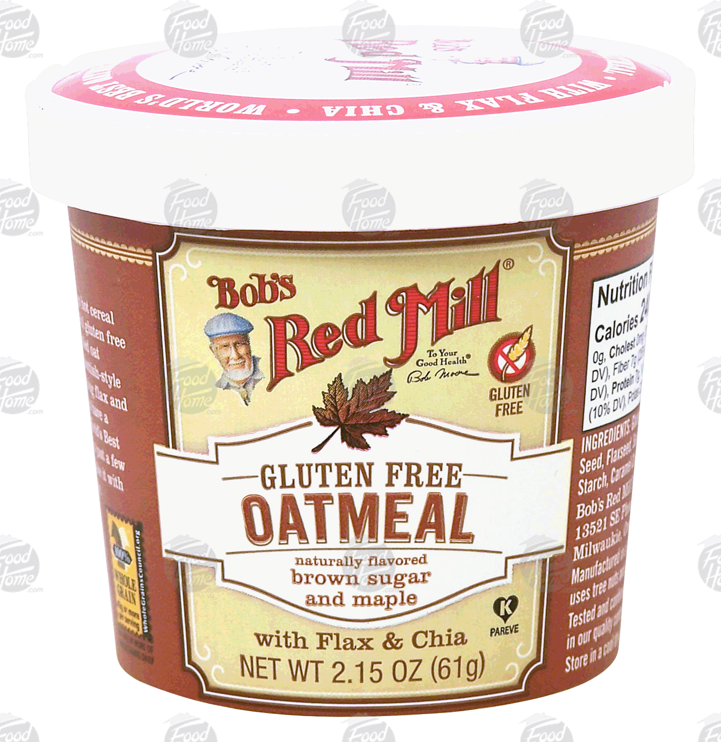 Bob's Red Mill  brown sugar and maple oatmeal with flax & chia, gluten free Full-Size Picture